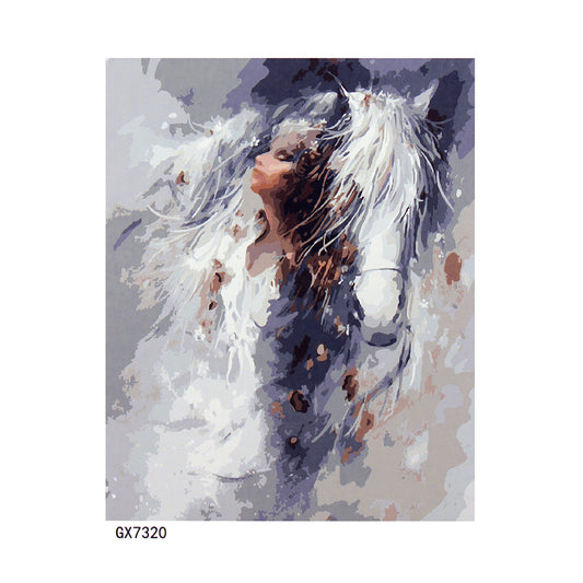Картина по номера - жена с кон